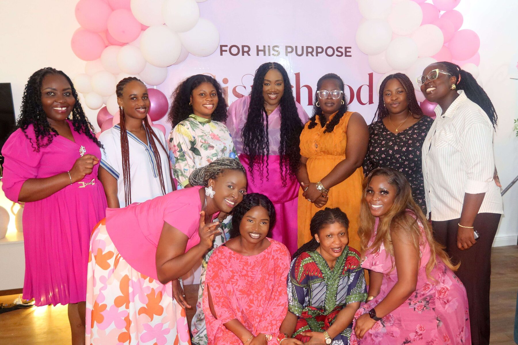 Women of For His Purpose gathered together at a Sisterhood event